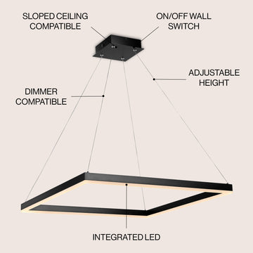 Baxter Modern Contemporary Aluminum Integrated LED Hoop Pendant
